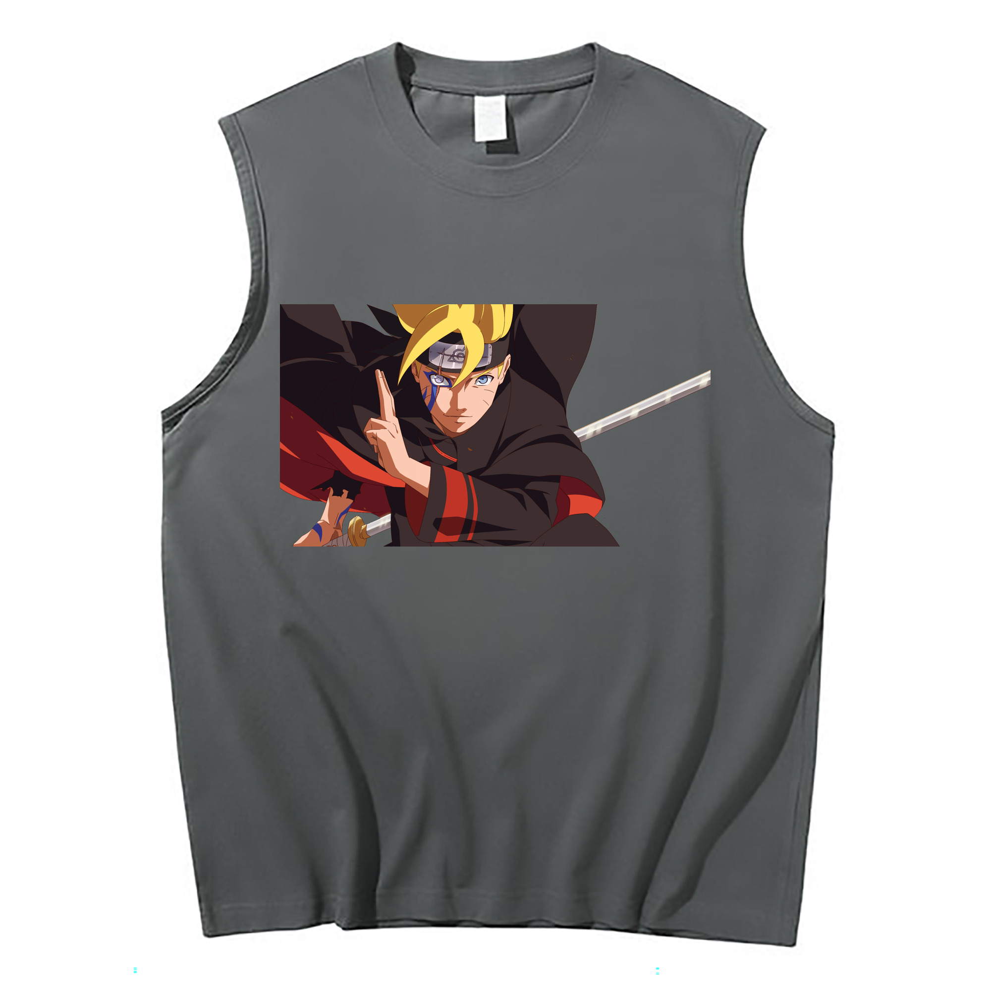 （画像用） NARUTO -ナルト- うずまき ボルト Uzumaki Boruto コットン100％タンクトップ（フロントプリント）